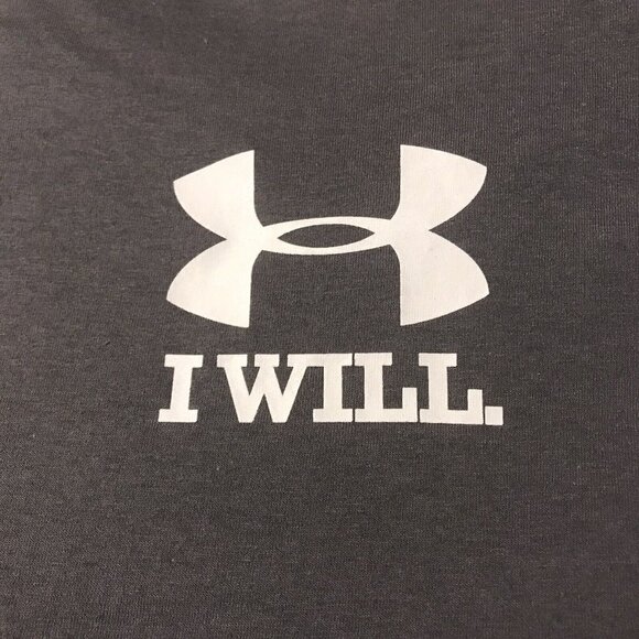 5 for $25 Under Armour Short Sleeve Camp Tee I WILL T-Shirt Gray Size Small - Picture 7 of 12